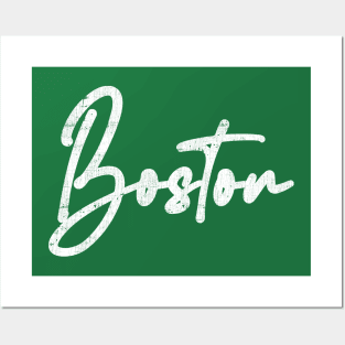 Boston // Retro Typography Design Posters and Art